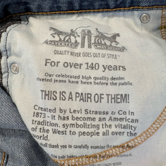 Levi's Men’s 550 Relaxed Fit Straight Leg Jeans Size 46 X 30 - Picture 5 of 7